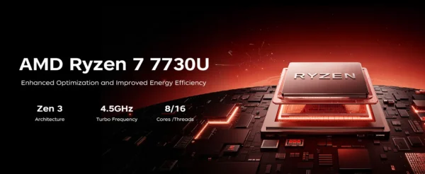 KAMRUI Gaming Laptop 15.6inch Laptop with AMD Ryzen 7 7730U 16GB 512GB Windows 11 High Performance Laptop ComputerRadeon WiFi 6