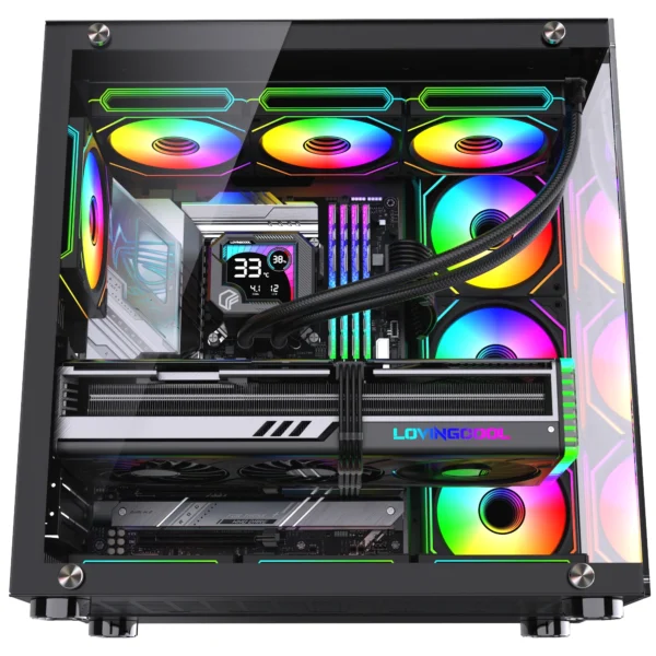 LOVINGCOOL AK water cooler 240mm 360mm broken code screen dynamic digital display liquid cooler ARGB Abyss Mirror Cold radiator