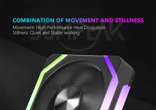 JUMPEAK CS120 ARGB Cooling Fan 360mm Modular Stackable Splicing PWM Silent 120mm RGB Fans Kit For Gaming PC Case Water Cooler