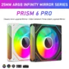 Zezzio Prism 6 PRO 120mm PC Case Fan ARGB 12V 4PIN PWM Air Cooler CPU Cooling Fan 3-sided Infinite MirrorCompute Chassis Fan