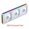 JONSBO ZA-120/240/360 Computer Case Fan 12CM 5V ARGB 120mm Monolithic Structure Water-Cooled Fan  PWM Forward/Reverse Fan Kits