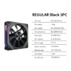 LDPCSJ OEM PRISM 5 PRO Computer Chassis Fan 12cm ARGB 4 Pin PWM Quiet Cooling Fan 12V Large Air Volume 45.2CFM/600-1800RPM