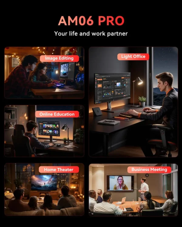 Mini PC AMD Ryzen 7 7730U 32GB DDR4 512GB SSD 6-Core up to 4.5GHz,Portable Mini Desktop Computer Wifi6 4K Display Window 11 PRO