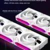 Coolcirc DL-2 120mm ARGB Cooling Fan Modular Wireless Stackable Splicing 800-2000RPM PWM Silent for Gaming PC Case Water Cooler