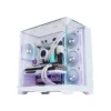 ATX Gaming PC Case Panoramic Tempered Glass 7 Fan Support RGB Lighting Desktop Computer Case High Airflow Gaming Chassis