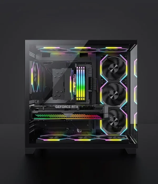 ICE Whale IW-12 Computer PC Case Fan 120mm ARGB 4Pin PWM Cooling Fan Motherboard Sync 61.5CFM/2000RPM CPU Cooler Ventilator