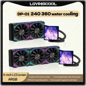 LOVINGCOOL DP-01 360/240 CPU liquid cooler radiator 4.0-inch super large frameless full screen diy water cooler
