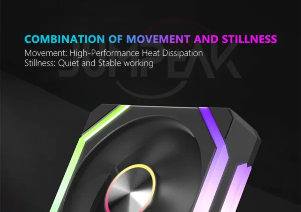 JUMPEAK HS120 Halo ARGB Cooling Fan 360mm 240mm Modular Stackable Splicing 120mm RGB Fans Kit For Gaming PC Case Water Cooler