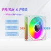 Zezzio Prism 6 PRO 120mm PC Case Fan ARGB 12V 4PIN PWM Air Cooler CPU Cooling Fan 3-sided Infinite MirrorCompute Chassis Fan