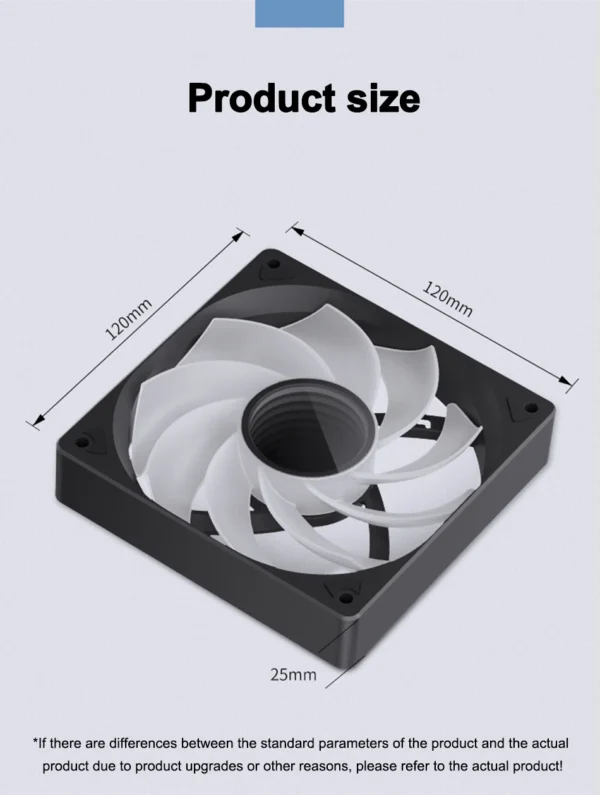 JONSBO SL-120 White/Black 120mm Case Fan 5V 3PIN ARGB Silent CPU Cooler Fan 4PIN PWM Serializable Reverse Fan