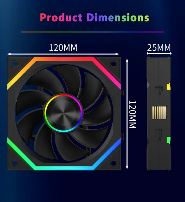 ICE Whale WX-3 Wireless Splicing Fan ARGB Air-Cooled Cooling Accessories 1600RPM 12CM Chassis Fan