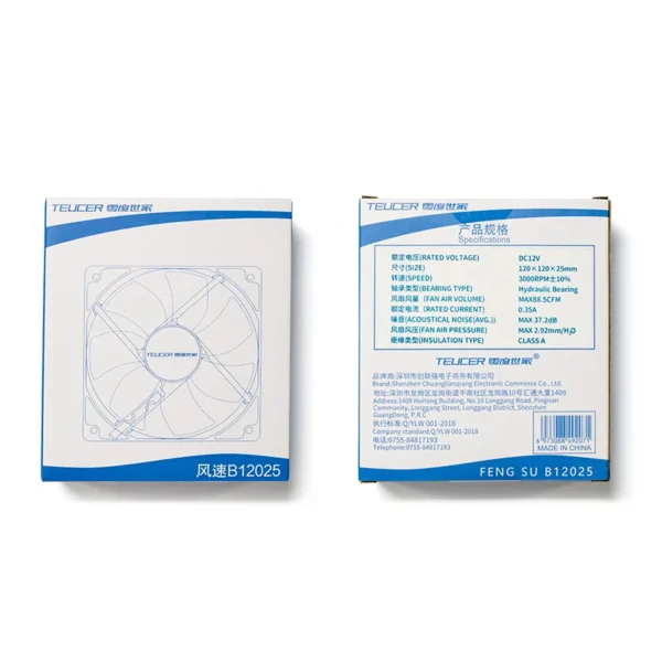 TEUCER 120mm 3000RPM Cooling Fan with Controller 12V 220V Btc Mining Machine Chassis Exhaust Fan Workstation Cabinet Server Fan