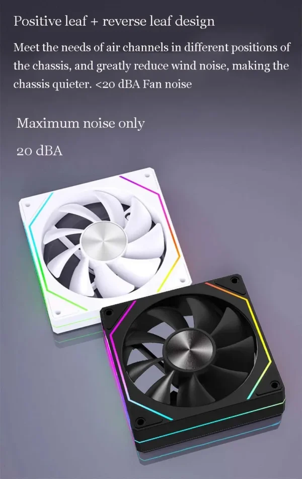 LDPCSJ Prism 4RS 120mm ARGB PC Case Fan with Infinity Mirror Design Motherboard Sync 4PIN PWM CPU Cooler Ventilador