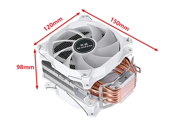 XUANFENG 120mm Fan Radiator Air-cooled 4/6 Heat Pipe CPU Cooler Installing LGA115x 2011 x99 E5 1200 1700 1851 i5 i7 AM4 AM5 2066