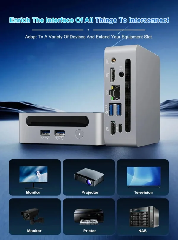 AMD Gaming Mini PC Ryzen 7 7730U 9 5900HX Windows 11 Pro 2xDDR4 2xNVMe Gamer Desktop Computer 3*8K Display HTPC WiFi6 BT5.2