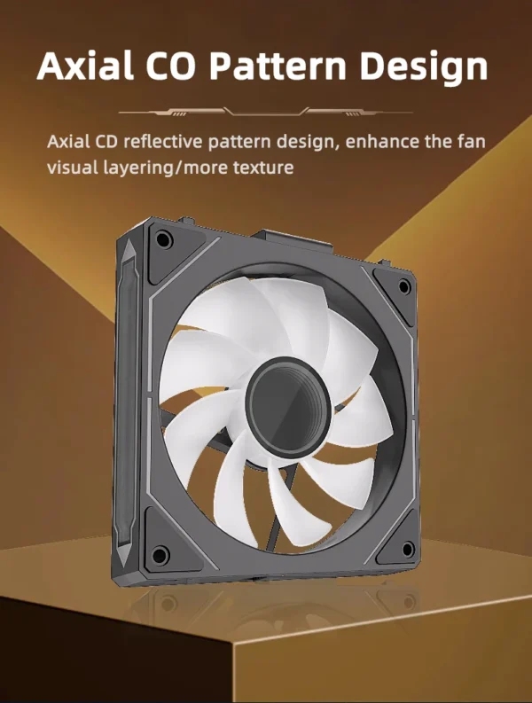 Coolcirc DL-1 120mm PC Case Fan 800-2000rpm PWM Hydro Bearing Silent 5V3Pin ARGB Water Cooler Magic Cableless Cooling Ventilator