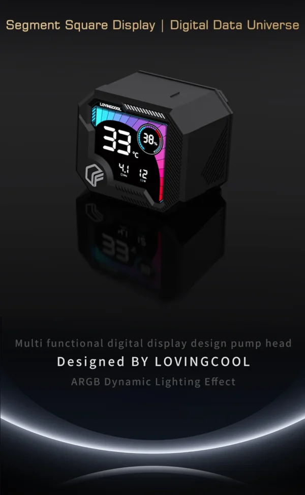 LOVINGCOOL AK water cooler 240mm 360mm broken code screen dynamic digital display liquid cooler ARGB Abyss Mirror Cold radiator