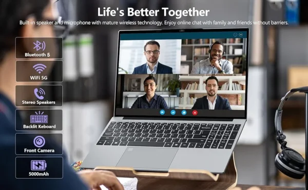 New Office Laptop Intel Core i9 9900 15.6 inch 4K HD Screen Windows 11 16GB RAM 1TB SSD Portable Slim Laptops PC Gamer Computer