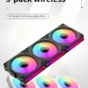 Teucer 12cm Silent PWM Control Fan 5V 3Pin ARGB with AURA SYNC 4Pin Chassis Fan for PC Case Water Cooling