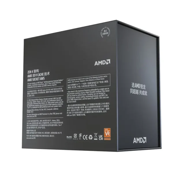 Origina New AMD Ryzen 7 7800X3D / 9800X3D / R9 7900X3D Socket AM5 Gaming Desktop CPU Processors With Integrated Graphics Boxed