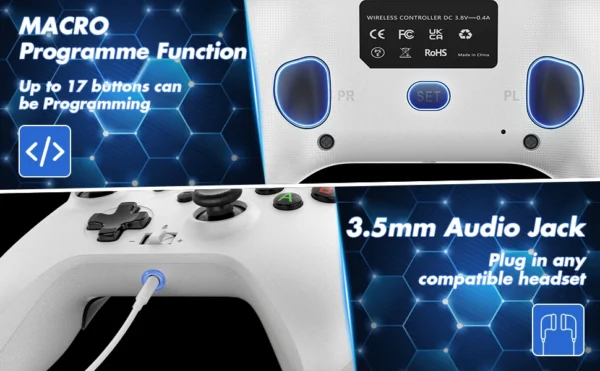 Gaming Controller for Xbox One/Series S/X/PC Console Joystick Wireless 2.4G Remote Control Gamepad supports Windows 7/8/10 Above