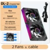 Coolcirc DL-2 120mm ARGB Cooling Fan Modular Wireless Stackable Splicing 800-2000RPM PWM Silent for Gaming PC Case Water Cooler