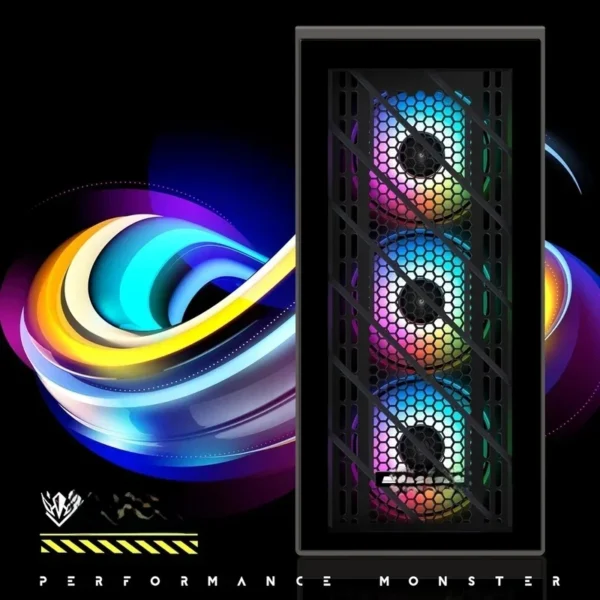 Gaming PC Desktop,Radeon RX 580 8G GDDR5, 10th Gen G5905 3.5G, 16G RAM, 512G SSD, WiFi, BT 5.0, RGB Fan x 4, RGB Mouse Pad