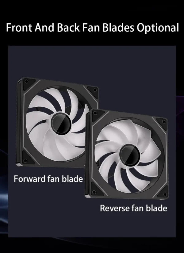 14cm ARGB Infinity Mirror PC Case Fan – 140mm Cooling Fan with PWM Silent Fan for Computer Case, CPU Cooler, Radiator