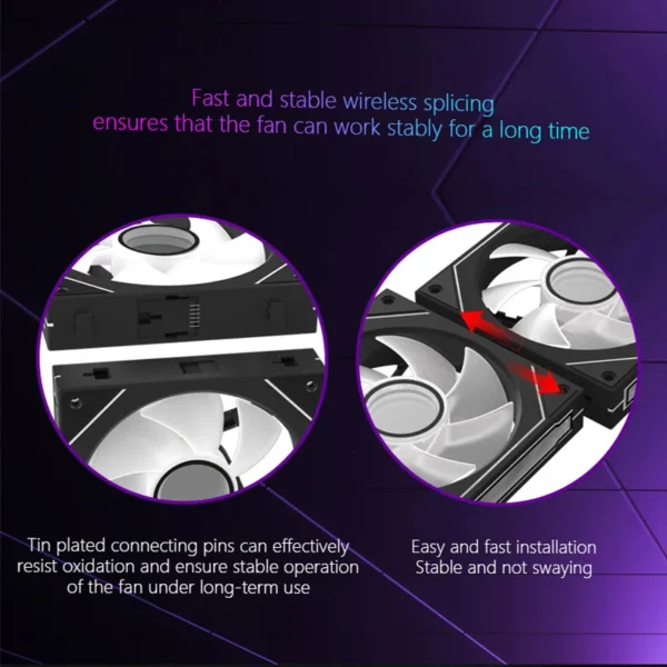 JUMPEAK MX120 240mm Modular Wireless Splicing PC 120mm Case Cooling Fan ARGB Infinite Mirror Effect For Computer Water Cooler