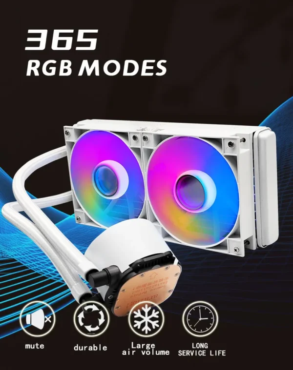 Manmu 240mm Liquid CPU Cooler 4pin PWM Fan 120mm RGB / AC Intergrated Water Cooling AM5 AM4 Intel 115x/1200/1700/2011/2066