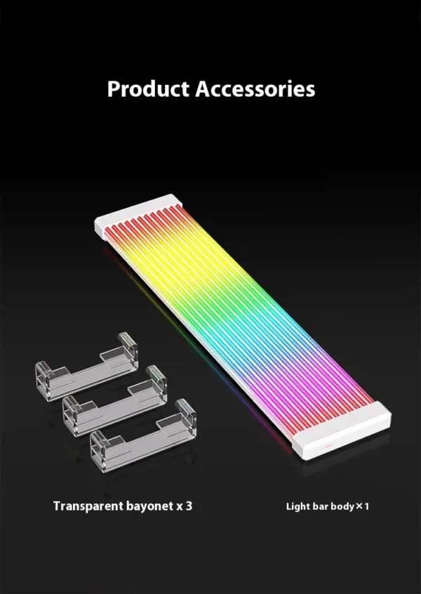 5V 3Pin ARGB Sync PC Cable 8/24PIN Motherboard Power Extension Cable Flexible LED Strip Light DIY Kit for Computer Power Supply