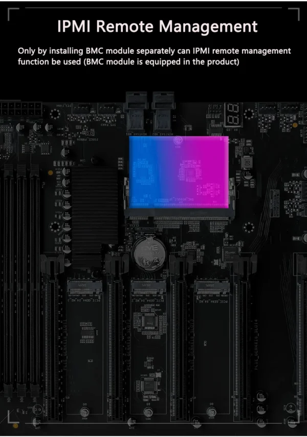 JGINYUE H13 DIY EPYC AMD Motherboard Set With AMD EPYC 7002/7003 Series CPU 8*DDR4 RAM Support IPMI DUAL 2.5G Network BMC Module