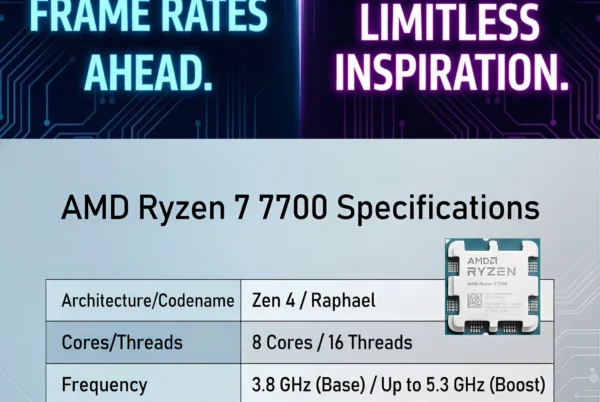 AMD Ryzen 7 7700 Used R7 7700 3.8GHz CPU processor 8-Core 16-Thread 5NM L3=32M 100-000000592 Socket AM5