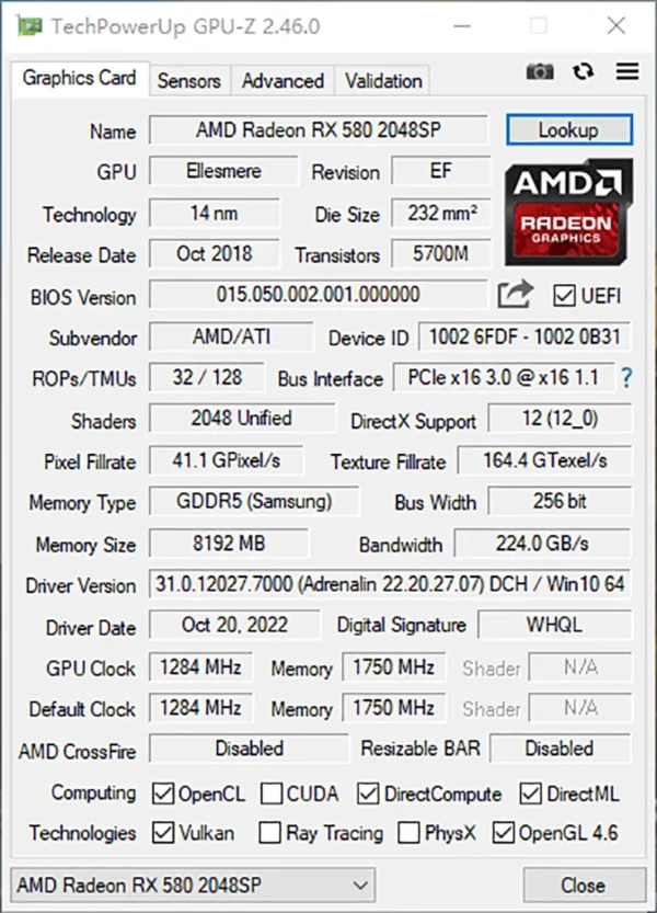 MLLSE AMD RX 580 8GB 2048SP Gaming Graphics Card GDDR5 256Bit PCI-E 3.0 ×16 8Pin Radeon GPU Rx 580 Video Card Placa De Video