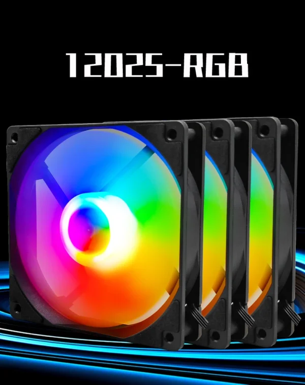 Manmu Fetival Pormotion 120mm Computer Fan Rainbow RGB/ High Cooling Performance Gaming PC Fan