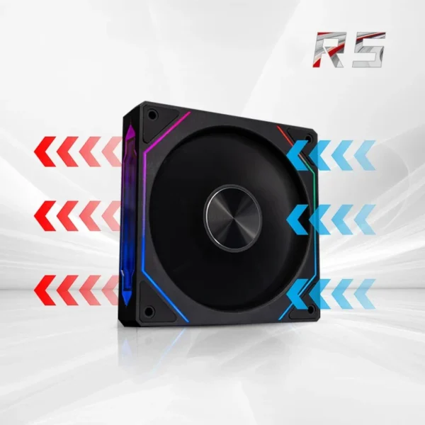 120mm GEN4 RS White Fan, ARGB Infinite Mirror Lighting, 3-Pin Sync, 800-1800RPM PWM, Perfect for Cases & Radiators