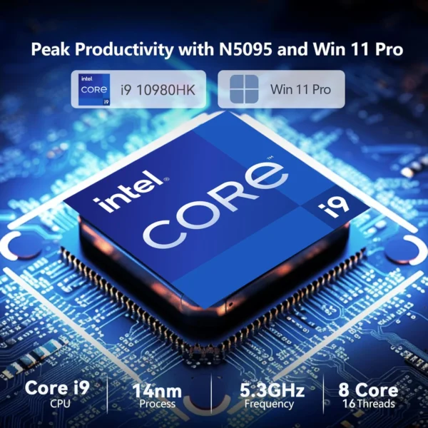 15.6" Windows 11 Laptop Computer Intel Core i9 9900 16GB RAM 1TB SSD Laptops Office Computer PC Fingerprint Unlock Notebook