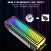 5V/3Pin ARGB AURA Sync Computer 2280 SSD M2 Radiator Aluminum PC RGB M.2 Nvme Cooler Heatsink Solid State Drive Heat Sink Cooler