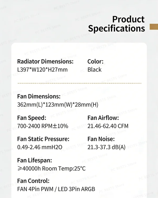 Jonsbo TX-360 Screen Display Integrated Water Cooling 360mm Radiator ARGB AIO Water Cooler Intel LGA1200 115X 1700 1851 AM5 AM4