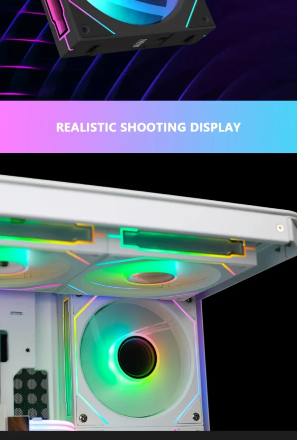 JUMPEAK MX120 360mm Modular Wireless Splicing PC 120mm Case Cooling Fan ARGB Infinite Mirror Effect For Computer Water Cooler