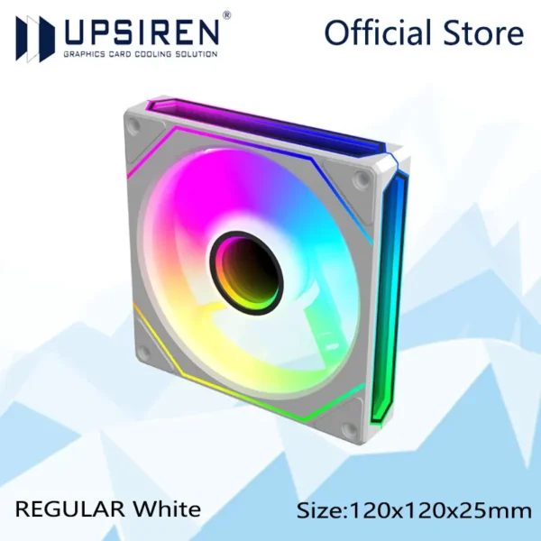 UPSIREN UF-4 12CM Computer Chassis Fan,Infinite Prism ARGB Fan/3 Mirror Surfaces/4 Pin PWM/3PIN ARGB Quiet Cooling Fan