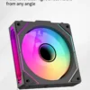 Teucer 12cm Silent PWM Control Fan 5V 3Pin ARGB with AURA SYNC 4Pin Chassis Fan for PC Case Water Cooling