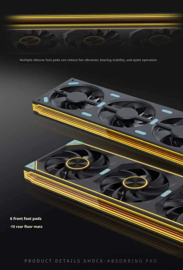 LOVINGCOOL Coherent Pro-360/240/120 ARGB digital display PC fan computer case Siamese Building block fan Integration