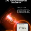 AMD Ryzen 5 5600 CPU AMD R5 5600 Processor 4.4GHz 6-Core 12-Thread 32MB Cache Socket AM4 Desktop PC Gaming CPU