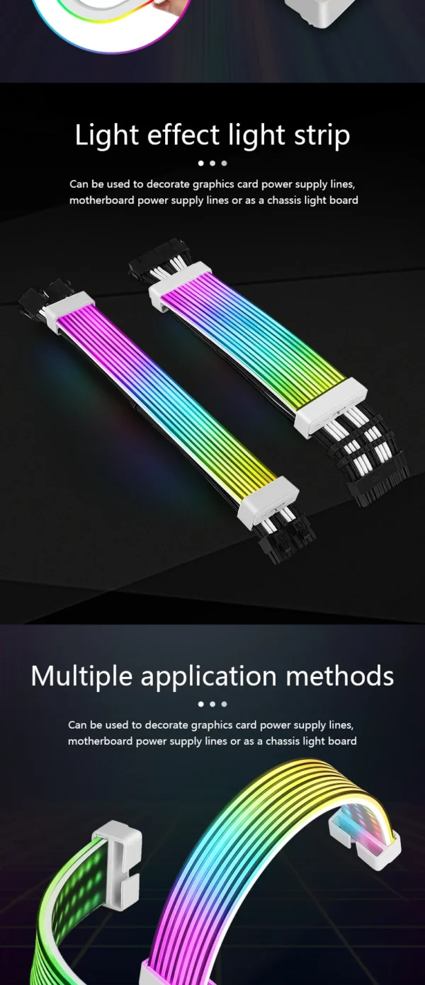 UPSIREN Bendable ARGB Light Board,Suitable For Graphics Card 24pin/8pin/2x8pin/12VHPWR/Motherboard Decorative light strip