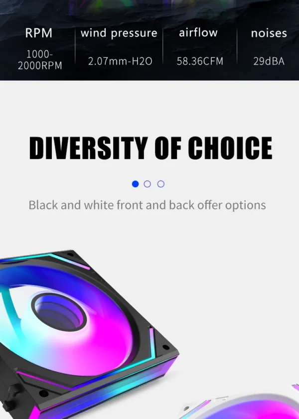 120mm ARGB PC Case Fan with Infinity Mirror - 5V 3-Pin Daisy Chain PWM Sync, Cooling Gaming Fan Jungle Leopard Interstellar V2