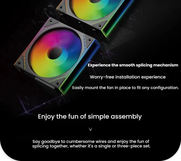 Thermalright TL-M12Q-S X3 Computer Case Fan, ARGB 120mm PC Case Fan/Daisy Chain/Infinity Mirror/Silent/PWM