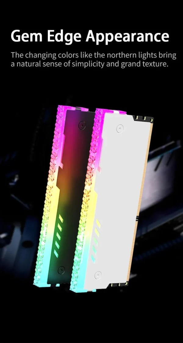 TEUCER RM-1 PC Memory Heatsink RAM Cooling Vest 5V 3-PIN ARGB for Desktop Computer Memory DDR3 DDR4 DDR5 DDR2