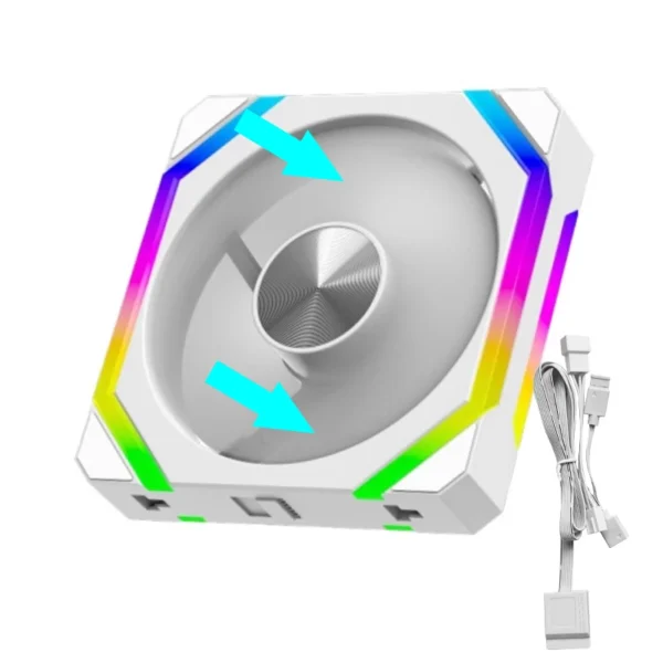 JUMPEAK CS120 ARGB Cooling Fan 240mm Modular Stackable Splicing PWM Silent 120mm RGB Fans For Gaming PC Case CPU Water Cooler