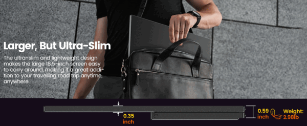 UPERFECT 18.5" 120Hz Portable Monitor 100% sRGB 1080P FreeSync IPS Speakers USB C Mini HDMI Gaming Display For Phone NS PS5 XBOX